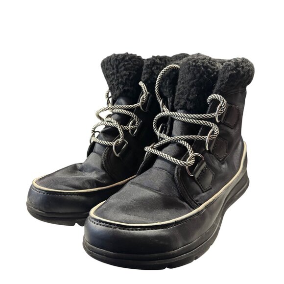 Sorel Women's Waterproof Winter Boots Size 9.5 Black Ankle Explorer - Picture 1 of 7